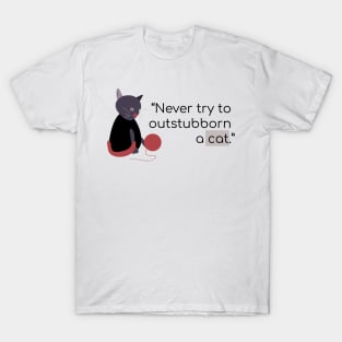 Robert Heinlein Cat Quote T-Shirt